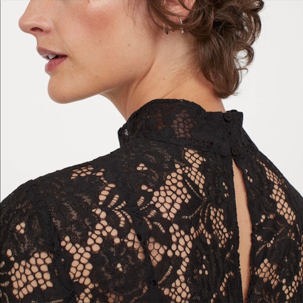 2/$30 H&M Lace Mock Neck Dress XS - Picture 2 of 7